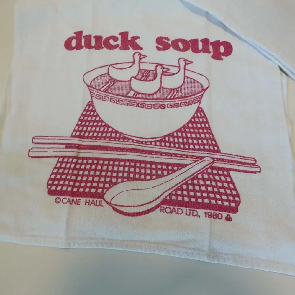 Vintage Cane Haul Road Ltd. Duck Soup and Sausage Eggs & Rice Kitchen Towel Set